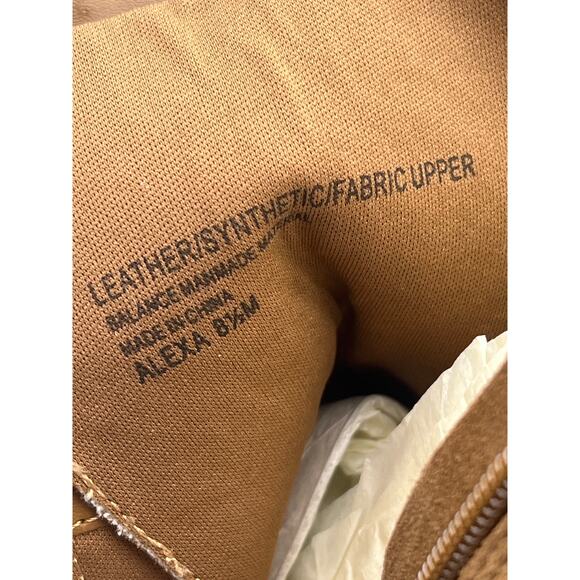 Violet & Red Alexa Womens Brown Suede Shearling Side Zip Combat Boots Size 8.5 M - Picture 7 of 9